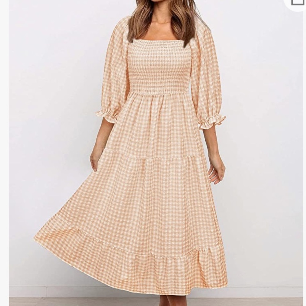 Plaid Midi Dress